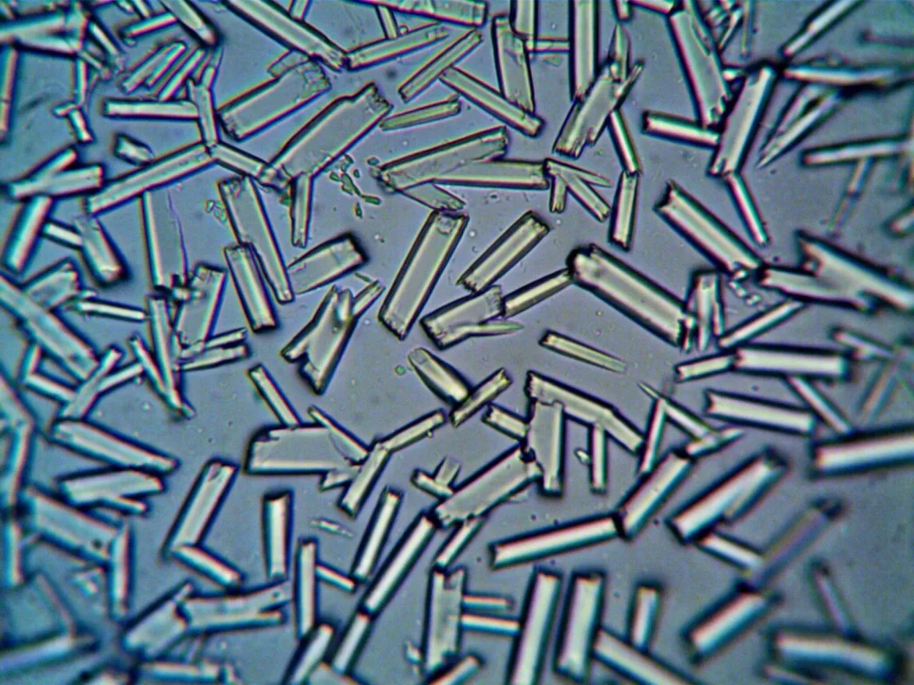 显微镜下晶体结构详细特写,科学细节展示
