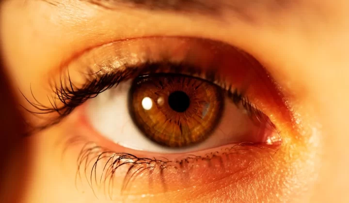close-up of a person's eye
