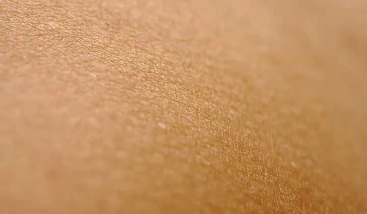 a close up view of a person's skin