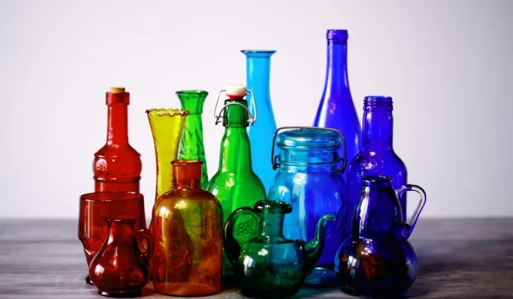 assorted glass bottles