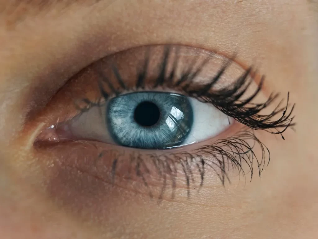 close-up of a person's eye