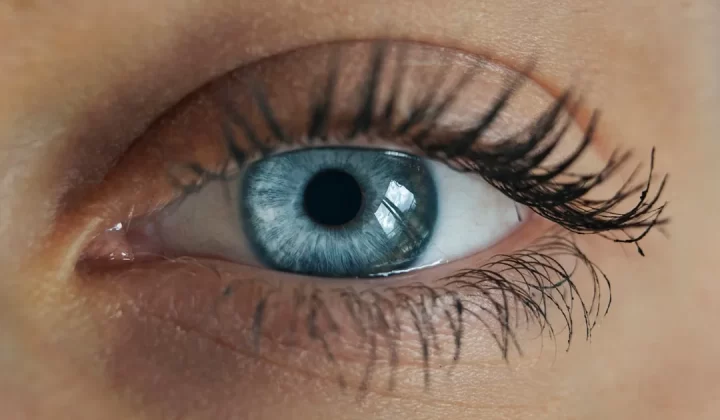 close-up of a person's eye