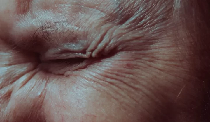person closed eyes