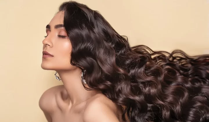 topless woman with eyes closed
