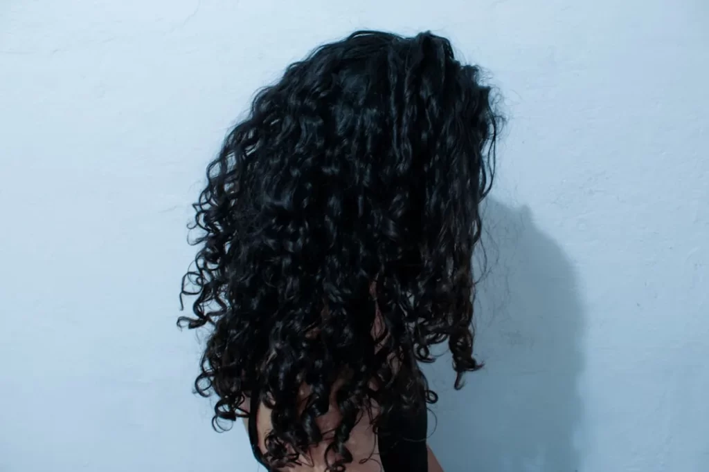 a person with the hair pulled back