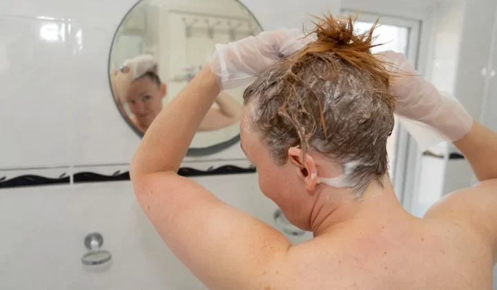 a person in a bathtub