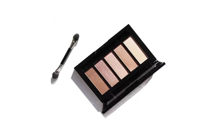 brown and black make up palette