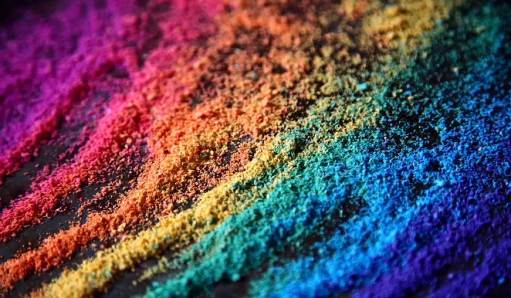 blue and pink textile in close up photography