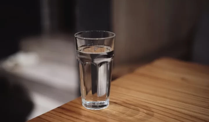 water filled cup